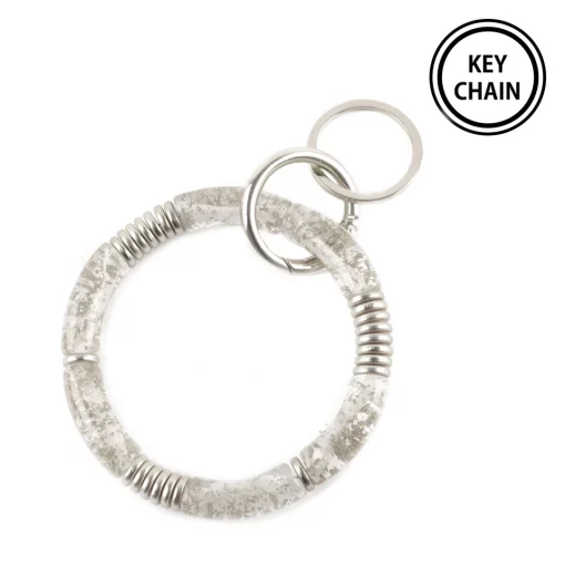 Fouray Fashion Silver Clear Key Chain #K103S