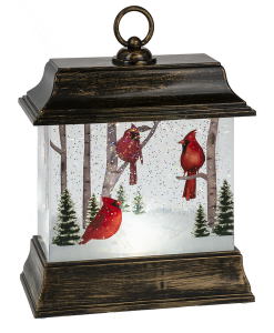 Ganz Lighted LED Shimmer Cardinal Lantern #166078