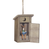 Ganz Outhouse With Deer Inside Ornament #G012789