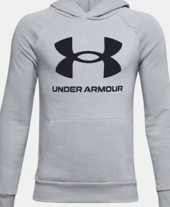 UA Boys' Rival Fleece Big Logo Hoodie