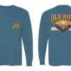 Old Row Mountain Sunset Long Sleeve Pocket Tee #WROW-2557