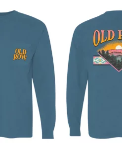 Old Row Mountain Sunset Long Sleeve Pocket Tee #WROW-2557