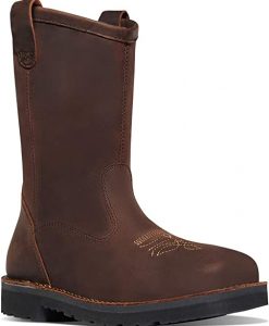 Danner Men's Bull Run 11" Square Toe Wellington Work Boot Brown #15582