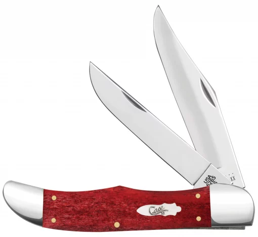 Case Knife Smooth Old Red Bone Folding Hunter With Sheath #11324