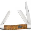 Case Knife Yellow Curly Oak Medium Stockman #47122