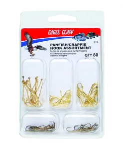 Eagle Claw Panfish/Crappie 80 Piece Assorted Hook Kit #619H