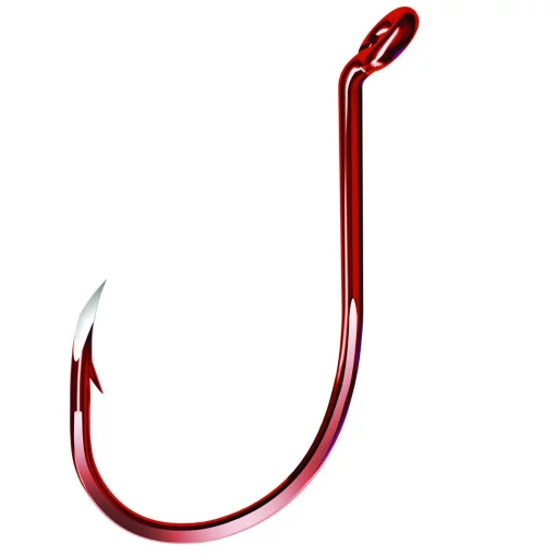 Eagle Claw Trokar Long Shank Octopus Hook Size 2 - Red #TK2R-2/0