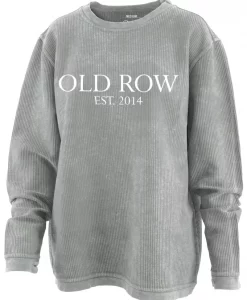 Old Row Corded Crewneck Sweatshirt Gray #WROW-2346