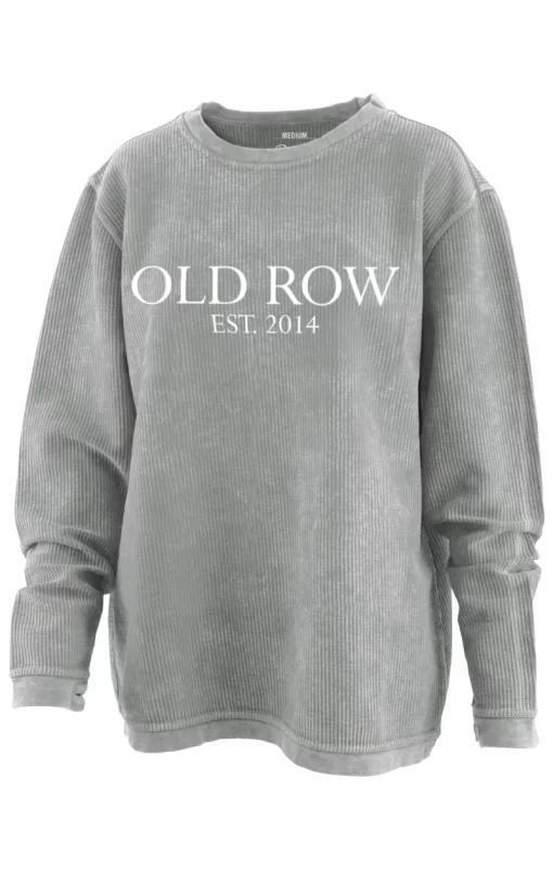 Old Row Corded Crewneck Sweatshirt Gray #WROW-2346