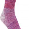 Hiwassee Light Outdoor Merino Wool Tech Crew Socks Pink/Purple - Medium #H1011