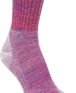 Hiwassee Light Outdoor Merino Wool Tech Crew Socks Pink/Purple - Medium #H1011