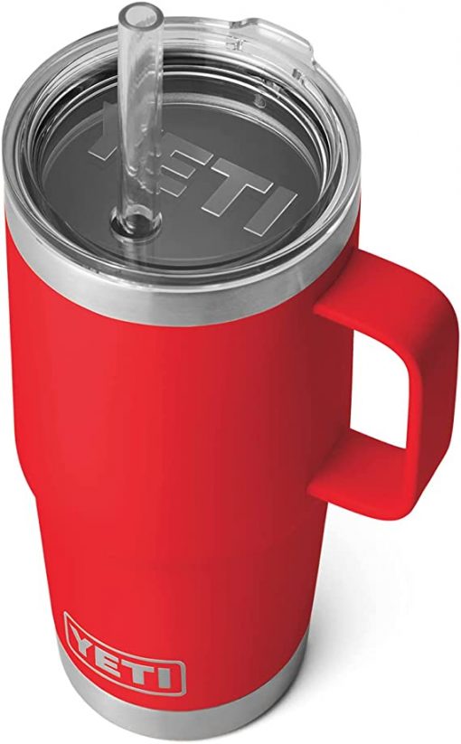 Yeti Rambler 25 Oz. Mug W/ Straw Lid - Rescue Red #21071501894