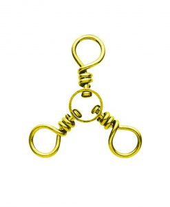 Eagle Claw 3-way Swivel Brass Size 4 #01151-004