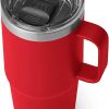 Yeti Rambler 20 oz. Travel Mug W/ Stronghold Lid - Rescue Red #21071501392