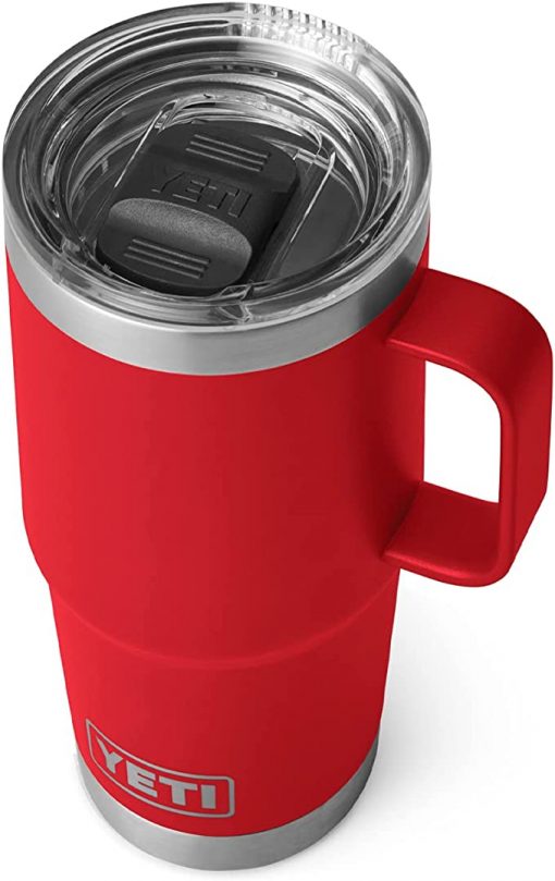 Yeti Rambler 20 oz. Travel Mug W/ Stronghold Lid - Rescue Red #21071501392