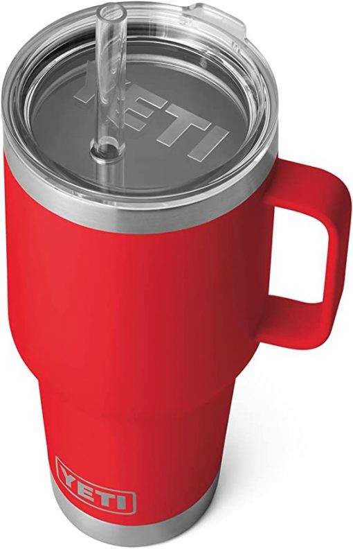 Yeti Rambler 35 Oz. Mug W/ Straw Lid - Rescue Red #21071501895