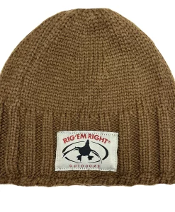 Rig Em Right Knit Beanie Dirty Brown #006-B