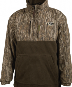 Drake MST Youth Eqwader 1/4 Zip Jacket - Mossy Oak Bottomland #DW3020