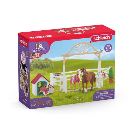 Schleich Horse Club Hannah’s Guest Horses With Ruby The Dog #42458