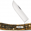 Case Knife Amber Bone Pea Jig Sod Buster JR #00245