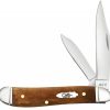 Case Knife Smooth Antique Bone Peanut #58201