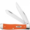 Case Knife Orange Synthetic Trapper #80500