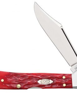 Case Knife Peach Seed Jig Red Bone Mini CopperLock #31954