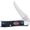 Case Knife Rogers Jig Navy Blue Bone RussLock #7057