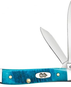 Case Knife Sawcut Jig Caribbean Blue Bone Peanut #25596