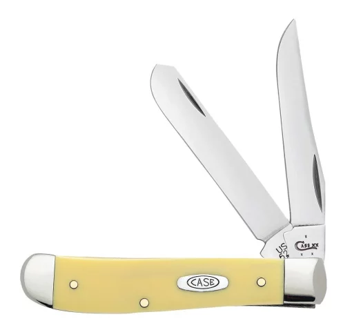 Case Knife Yellow Synthetic Mini Trapper #81095