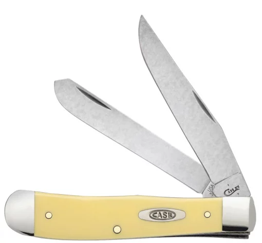 Case Knife Yellow Synthetic Trapper With Clip #C81091