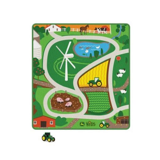 Tomy John Deere Rug Playmat And Tractor #47535