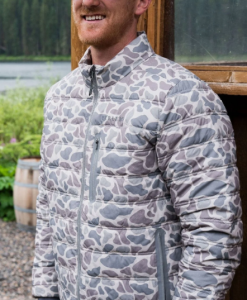 Burlebo Men's Puffer Jacket - Classic Deer Camo