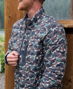 Burlebo Men's Puffer Jacket - Throwback Camo