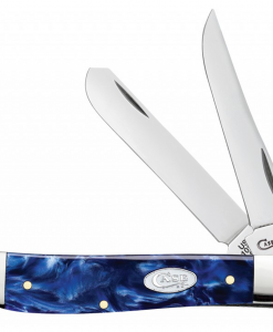 Case Mini Trapper 3 1/2" Closed Blade - Blue Pearl Kirinite Handle #23432