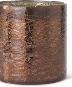 K & K Interiors 6" Antique Bronze Matte Glass Cylinder #16107B-SIBZ-3