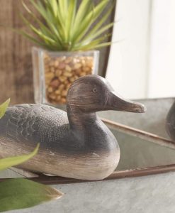 K & K Interiors Assorted Antique Grey And Cream Resin Duck Decoys #13964B