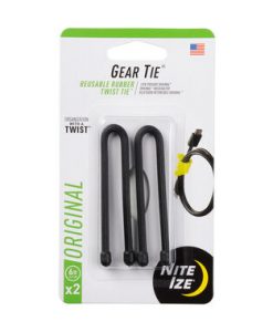 Nite Ize Gear Tie Reusable Rubber Twist Tie - 2 Pack #GT62PK01