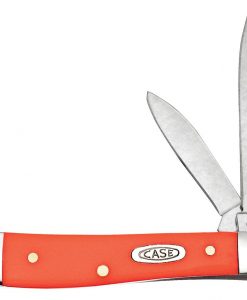 Smooth Orange Delrin Peanut Stainless Pocket Knife #80504