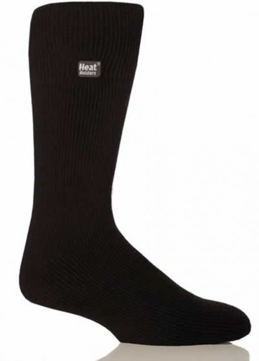 Heat Holders Men's Joshua Solid Crew Sock Black - Size Large #MHHORGBLK