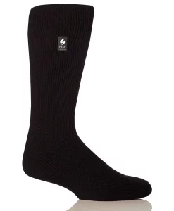 Heat Holders Men's Lite Dunlin Solid Crew Sock - Black #MH2001BLK