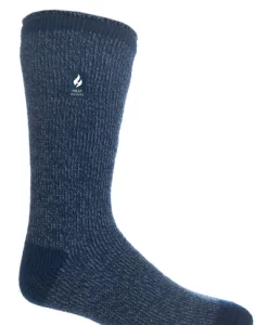 Heat Holders Men's Original Twist Crew Socks - Navy/Denim #MHHTWSBG