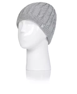 Heat Holders Women's Alesund Twist Cable Knit Hat - Cloud Grey #HHW06309