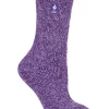 Heat Holders Women's Primrose Twist Crew Socks- Purple