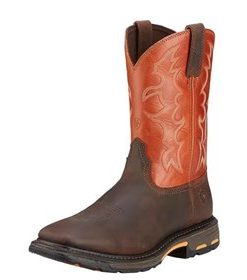 Ariat Men's WorkHog Wide Square Toe Work Boot - Dark Earth #10005888