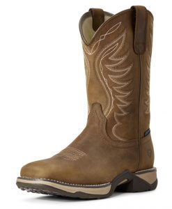 Ariat Women's Anthem Waterproof Western Boot - Distressed Brown #10029528