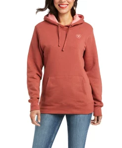 Ariat Women's R.E.A.L Arm Logo Marsala Hoodie #10037574