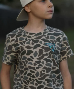 Burlebo Youth Camo Trout Pocket Tee