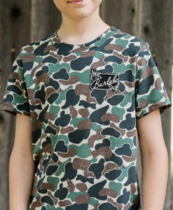 Burlebo Youth Patch Logo Pocket Tee - Throwback Camo