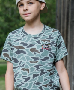 Burlebo Youth Pocket Tee - Retro Duck Camo